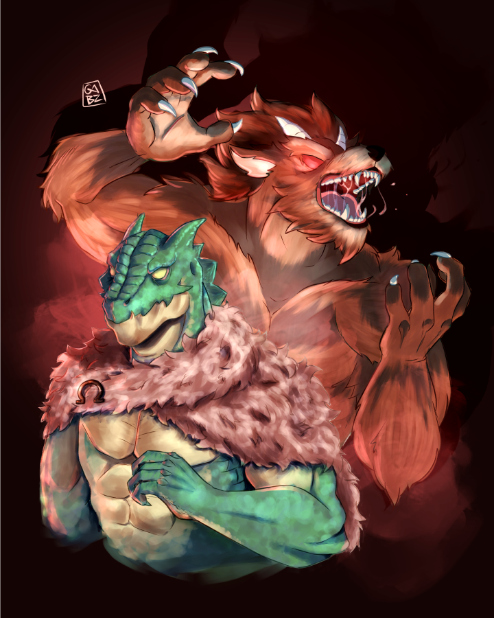 Commission Dragonborn Werewolf